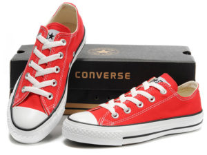 Кеды Converse Chuck Taylor All Star красные подростковые и женские - общее фото