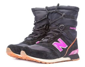 Сапоги New Balance Snow Boots черные с розовым 36-40