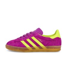 Adidas Gazelle Indoor фиолетовые с салатовым замшевые женские (36-40)