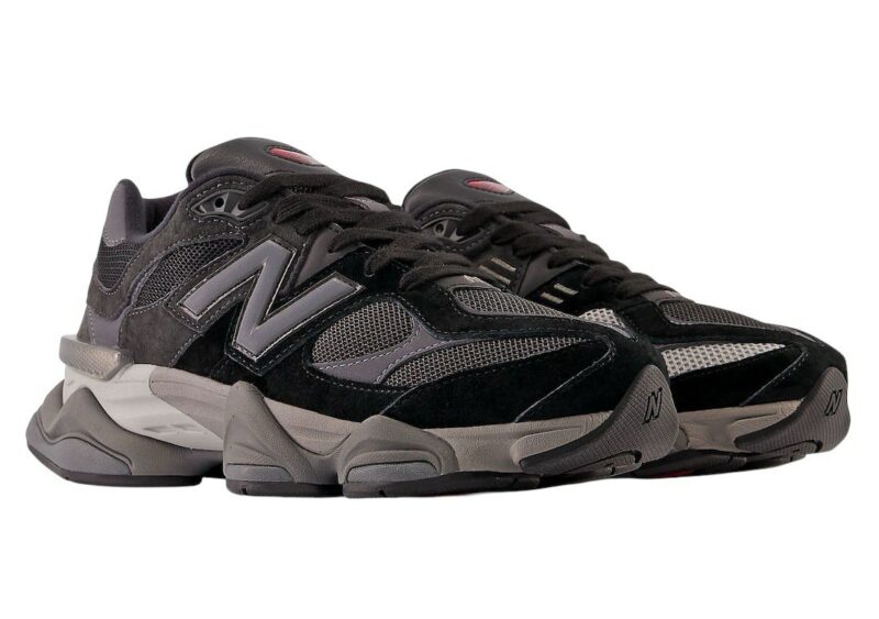 New Balance 9060 "Black Castlerock" черные замшевые с сеткой мужские (40-44)